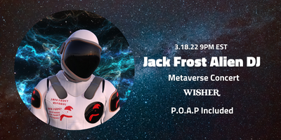 Jack Frost Alien DJ Performs at Wisher Pavilion