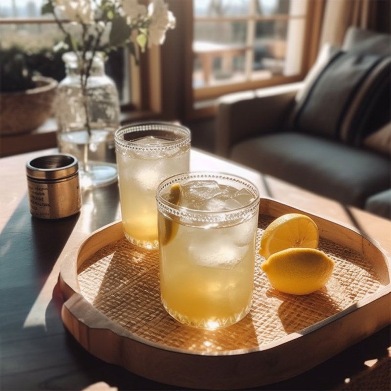 Lemon Ginger Fizz, Pitcher Cocktail